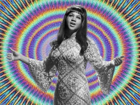 Aretha Franklin with a