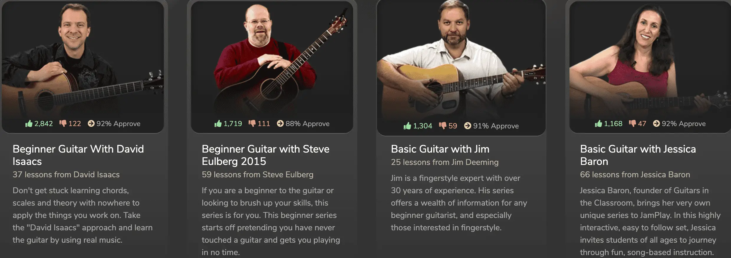 Jamplay beginner acoustic courses