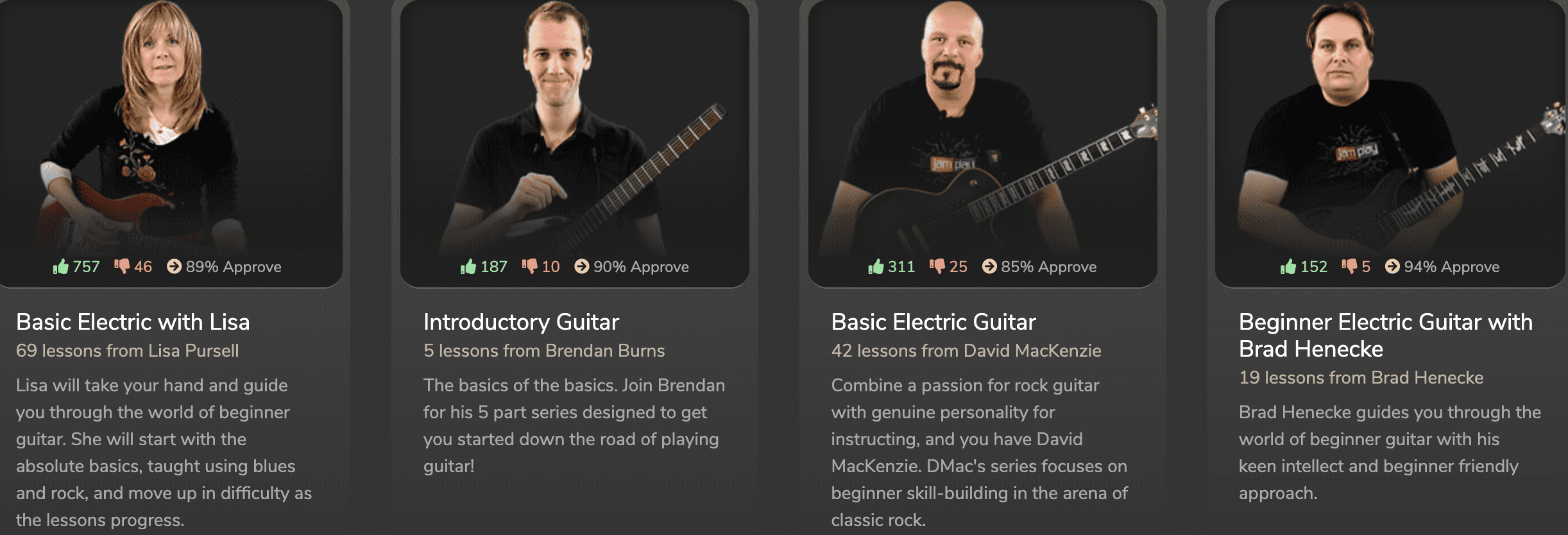 Jamplay beginner electric courses