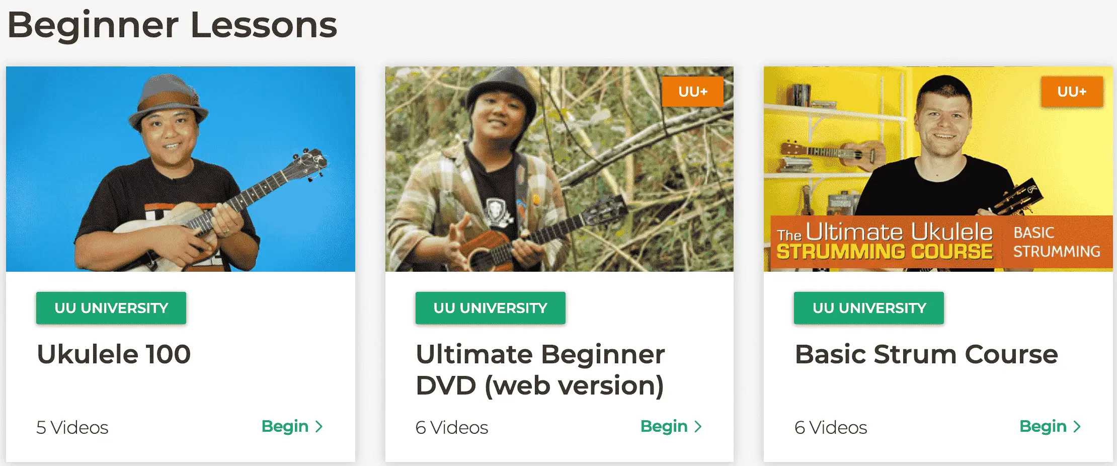 Ukulele Underground beginner courses