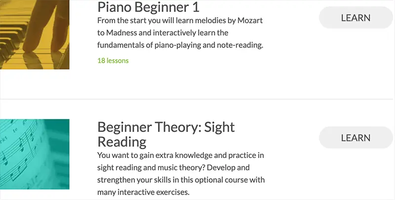 Skoove more beginner piano lessons