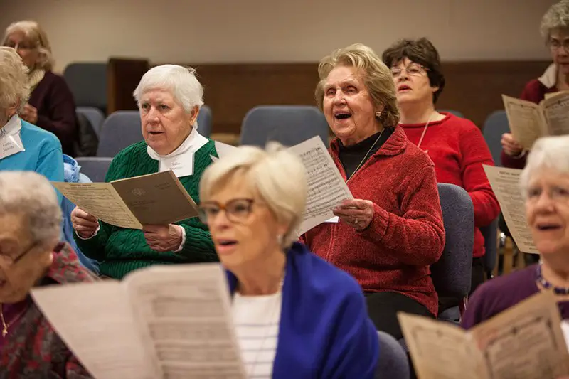 Older female choir group