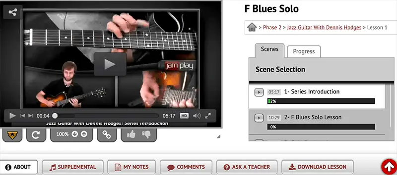 Jamplay blues solo