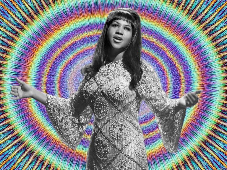 Aretha Franklin with a