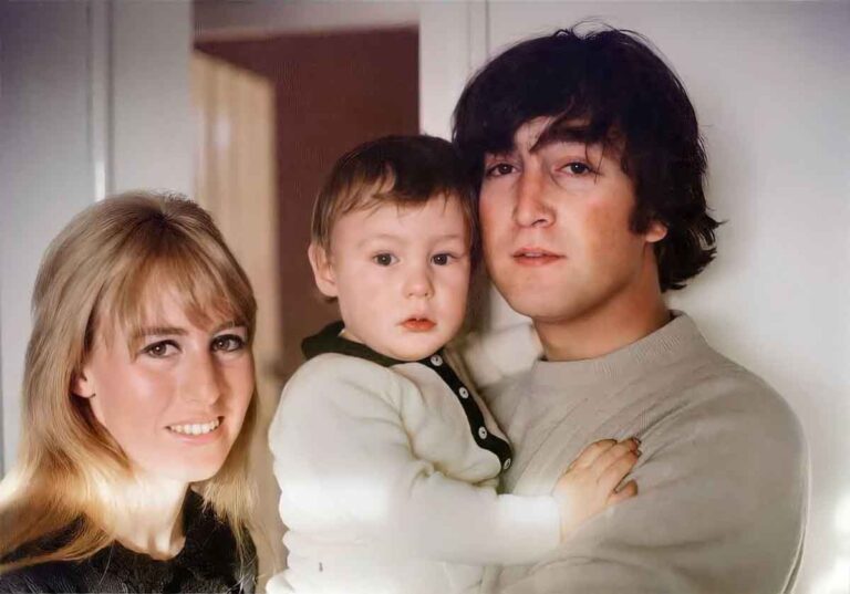 John Lennon with Cynthia and Julian
