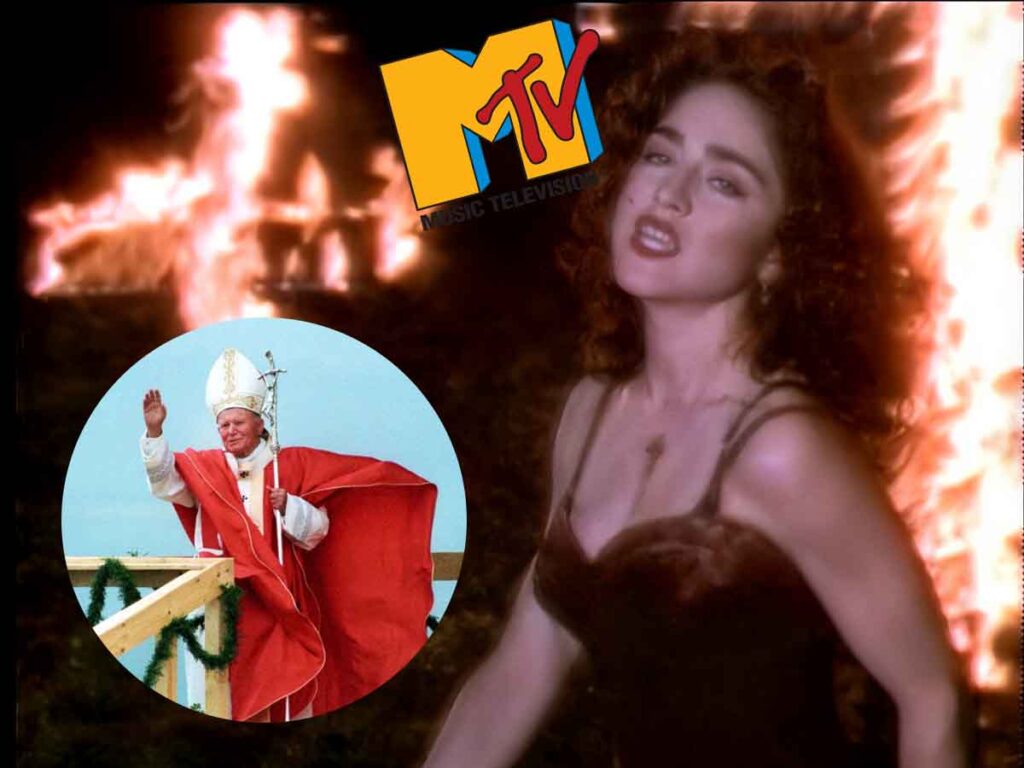 How Madonna Offended The Pope… and MTV Madonna like a prayer offending the pope
