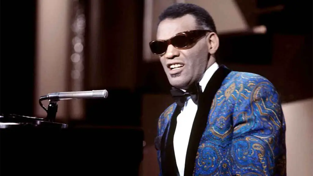 Ray Charles playing piano