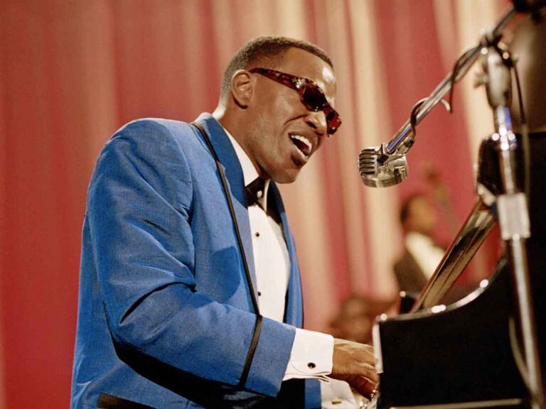 Ray Charles playing piano