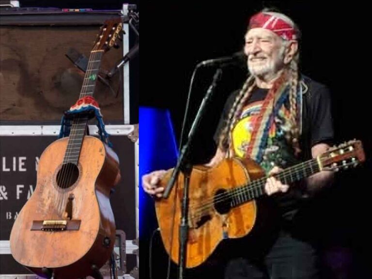 Willie Nelson and his guitar Trigger