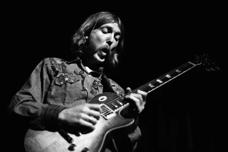 Duanne Allman chosen to show powerful, emotional guitar playing.