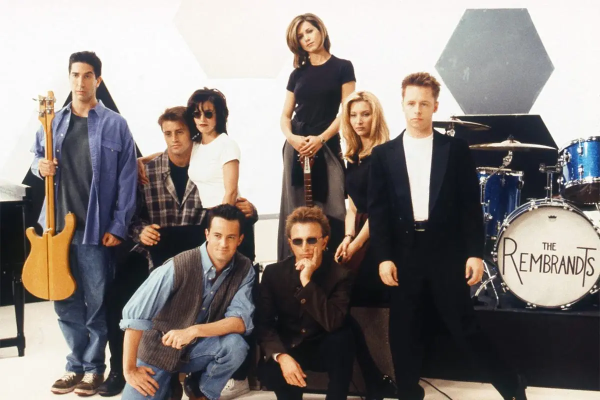 The Rembrandts in a studio setting.