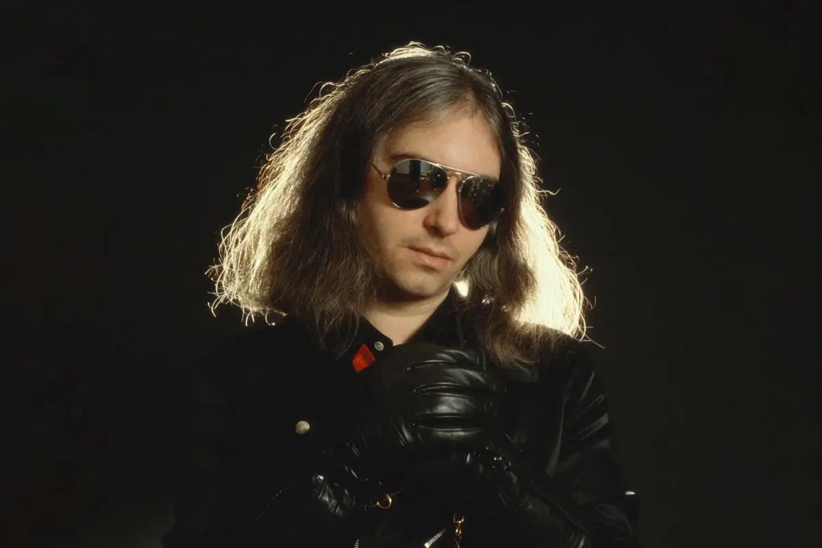 Jim Steinman wearing dark sunglasses and a black jacket.