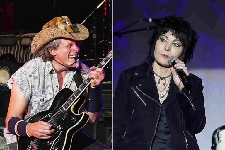 Ted Nugent and Joan Jett performing together on stage