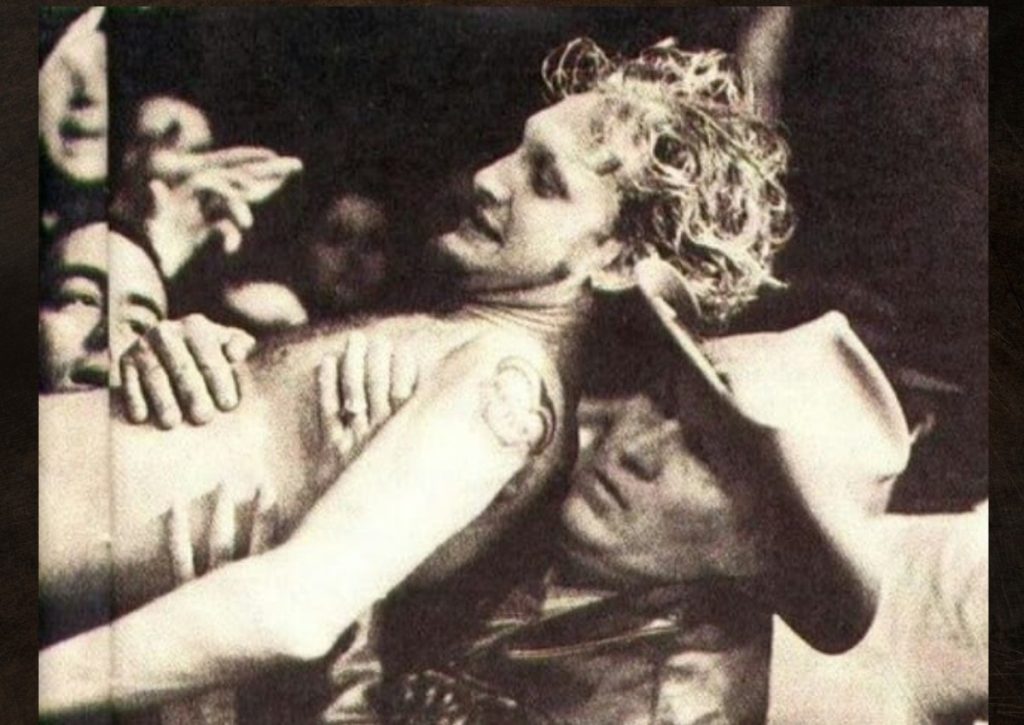 The Man in the Song: Jerry Cantrell’s Father and the True Story of “Rooster” Layne Staley being lifted over a crowd barrier by Jerry Cantrell's father